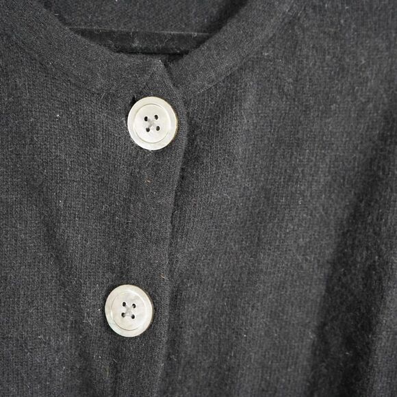 Banana Republic Sweater Womens Large Black Wool and Angora Rabbit Hair Cardigan - Picture 4 of 7
